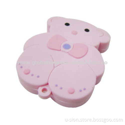 Customized Cartoon Cute Bear Animal Shaped USB Flash Drive with Free Logo